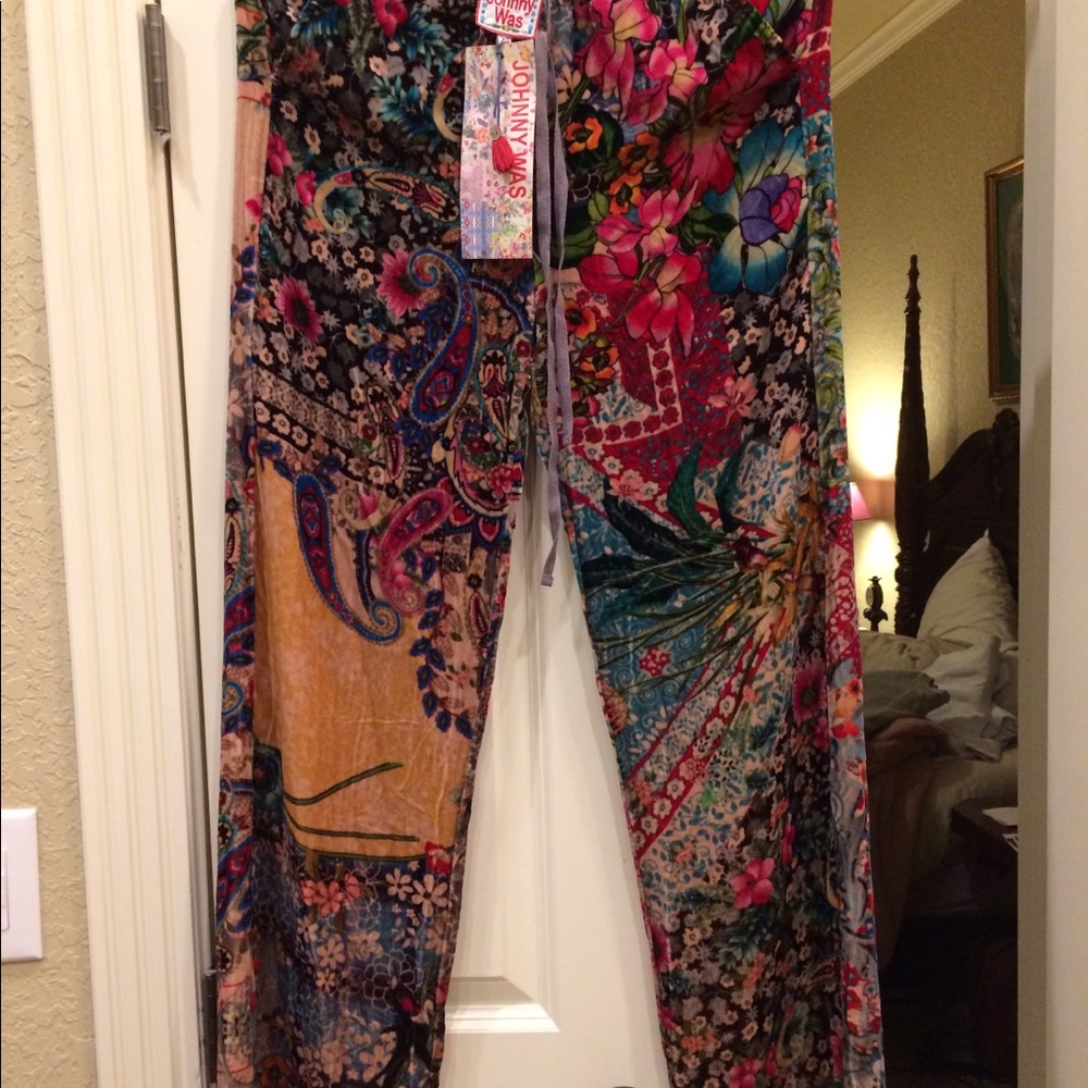 Velvet pants.  Side pockets.  Draw string NWT